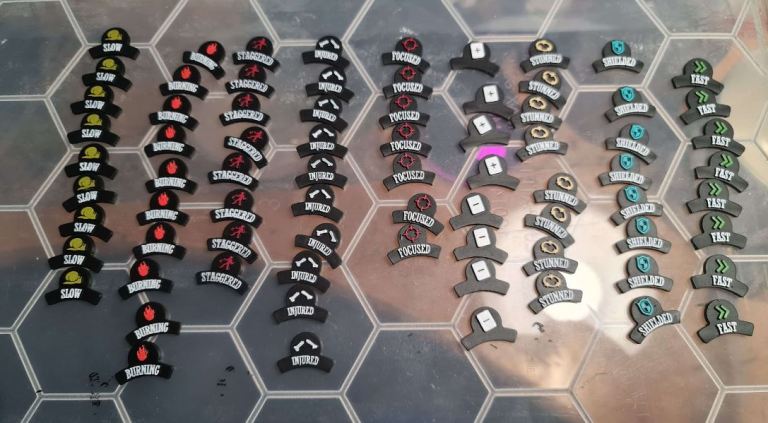 Completed: Malifaux Status Tokens – No Rerolls